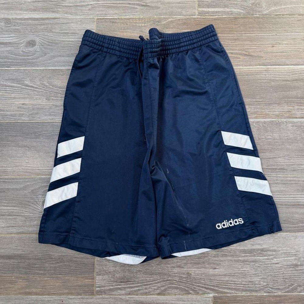 Y2K 2000s Adidas navy blue baggy shorts size L
